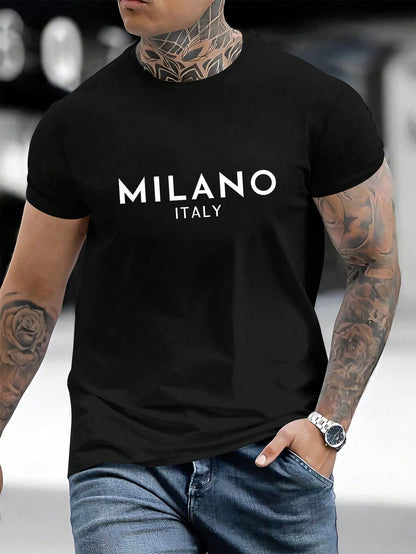 Men round Neck Casual and Commuting T-Shirt