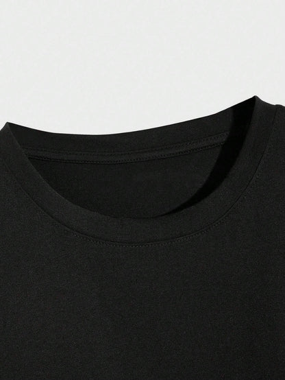 Men round Neck Casual and Commuting T-Shirt