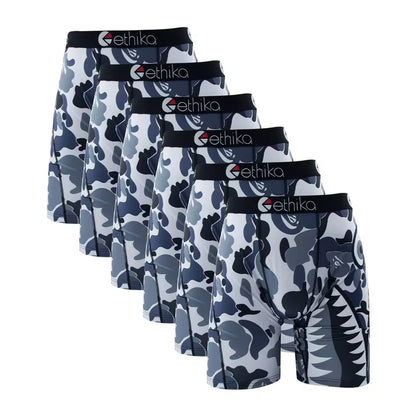 6-Pack Men's Sexy Printed Boxer Shorts - Breathable Comfort & Plus Size Options S-XXXL