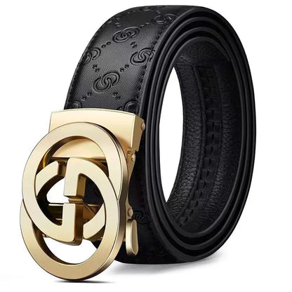 High-Quality Designer Men’s Business Belt – Luxury Brand with Famous Male Buckle, Genuine Leather Belt for Women and Jeans