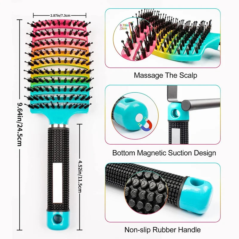 1Pc Magic Scalp Massage Hair Brush – Professional Detangler for Wet, Curly Hair